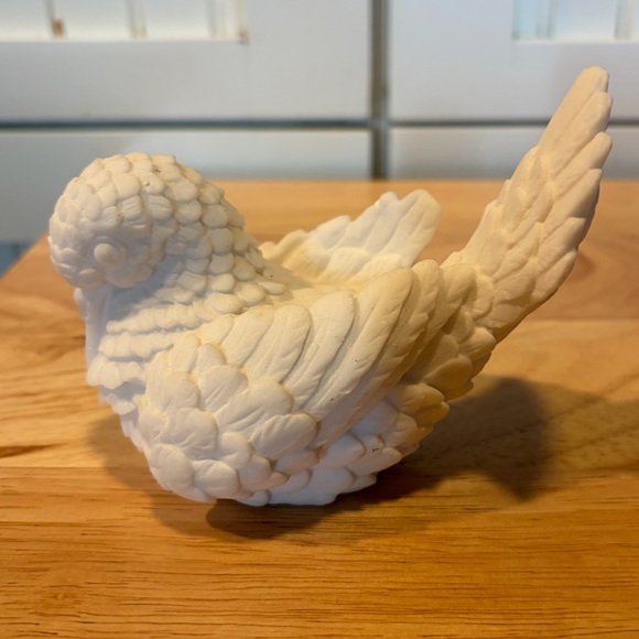 Vintage Italian A. Santini Signed Alabaster Turtle Dove Figurine 3.5x 5" Decor - Picture 1 of 7